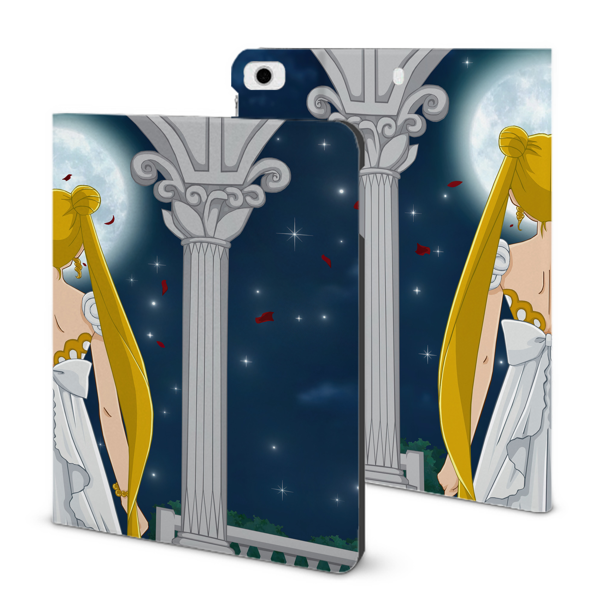 （画像用） 美少女戦士セーラームーン Sailor Moon IPad ケース ブック型 PUレザー TPU 耐衝撃 軽量 薄型 ペン収納なし 全面保護 IPad 各モデル対応